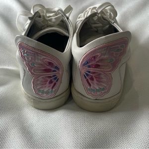 Sophia Webster Bibi Butterfly Low-Top Leather Sneakers, White Size EUR 37